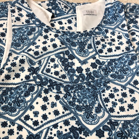 Tobi Blue Patterned Dress - Picture 5 of 6